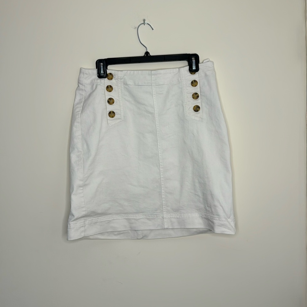 White size 6 Talbots Jean skirt
